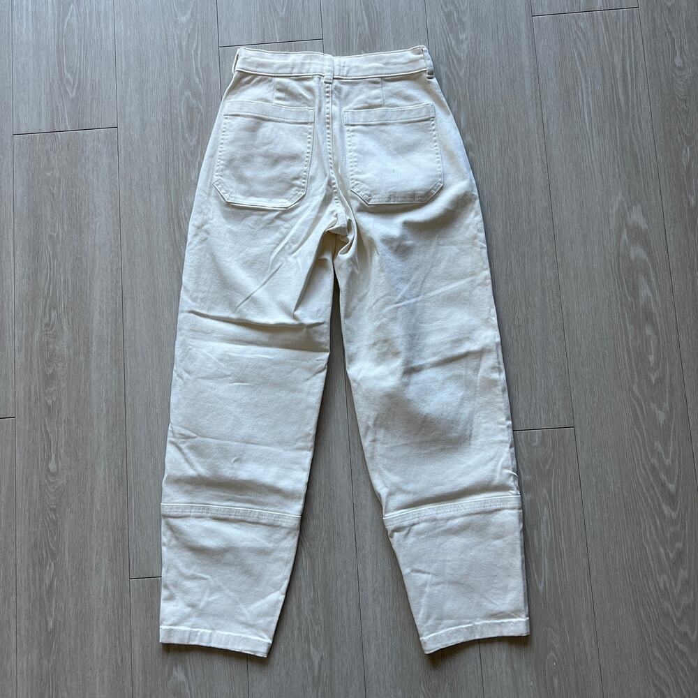 Everlane Utility Barrel Pant Tall 0 Bone White FLAW - Picture 3 of 11